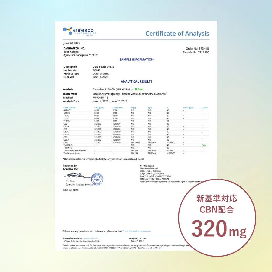 【CBNクッキー】the RICHILL Cookie -不眠症クッキー / CBN320mg