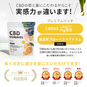 CBD グミ 60粒 果汁 100% （65mg/1粒) ブロードスペクトラムCBD配合 LILILALA