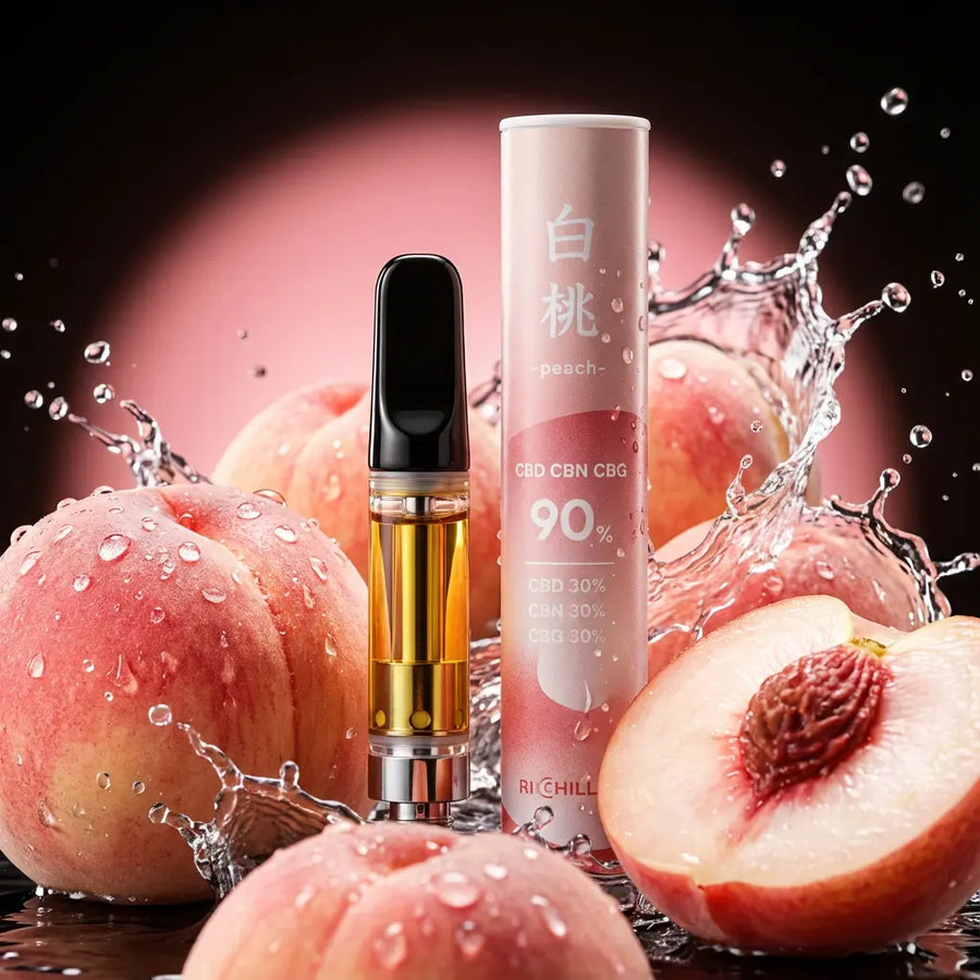 【白桃-Peach-】RICHILL+ 高濃度90% CBD CBN CBG