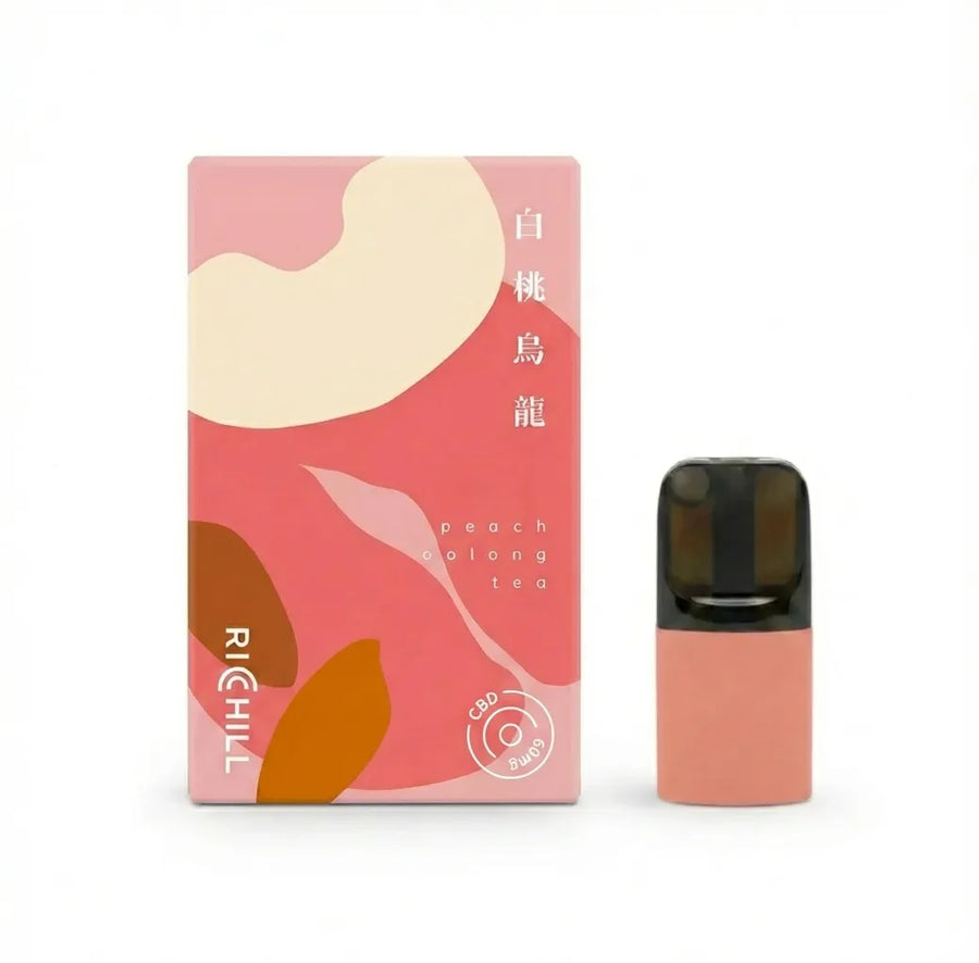 RICHILL Light CBD 3% 白桃烏龍フレーバー CBDポッド パッケージ