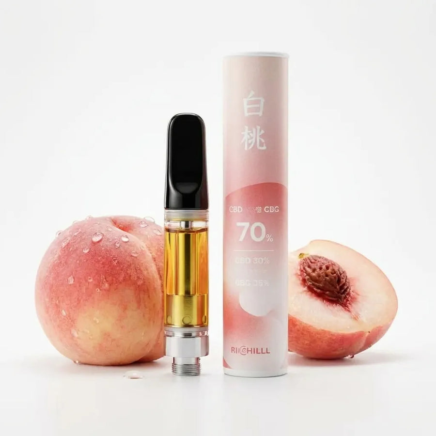 【白桃-Peach-】RICHILL+ 高濃度70% CBD CBG