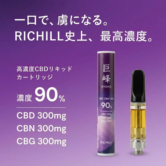 【90%ハイブリッドセット】巨峰 × 白桃｜RICHILL+ 高濃度90% CBD CBN CBG