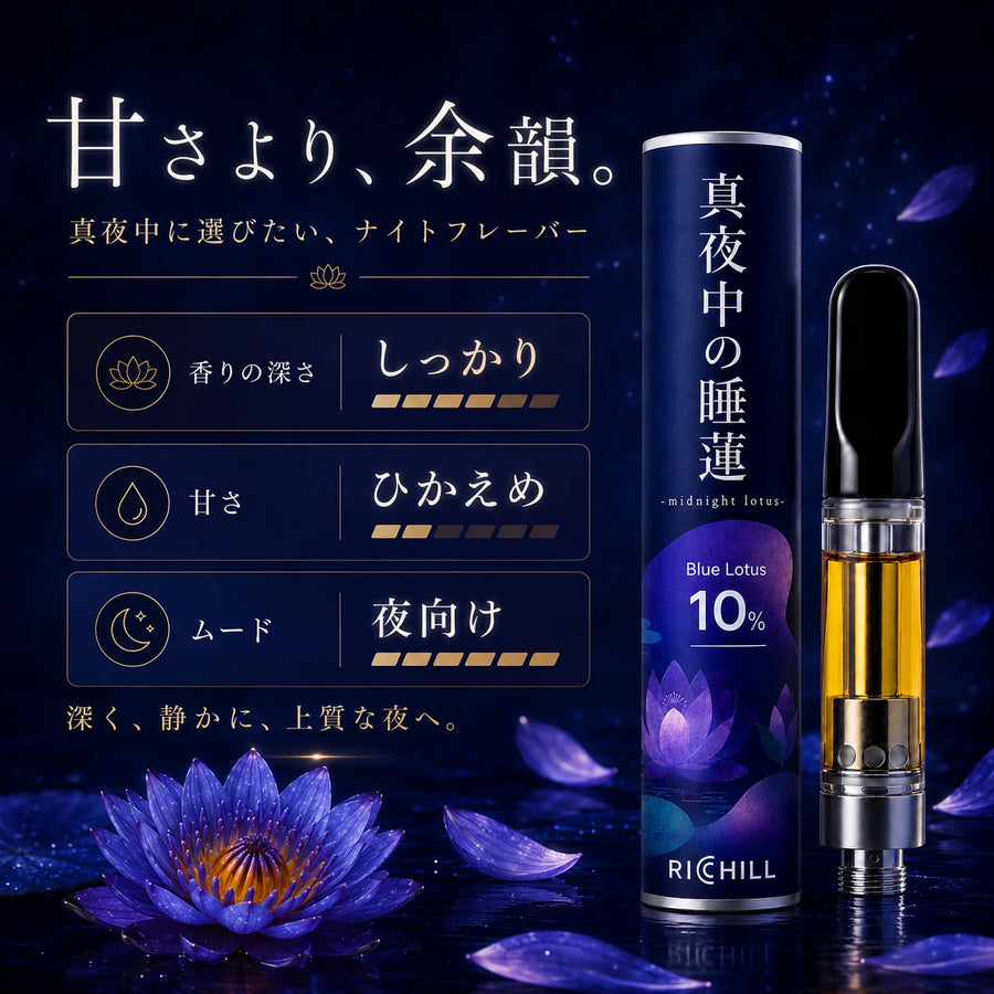 真夜中の睡蓮 510ver | RICHILL NEO Blue Lotus 10% ブルーロータスリキッド