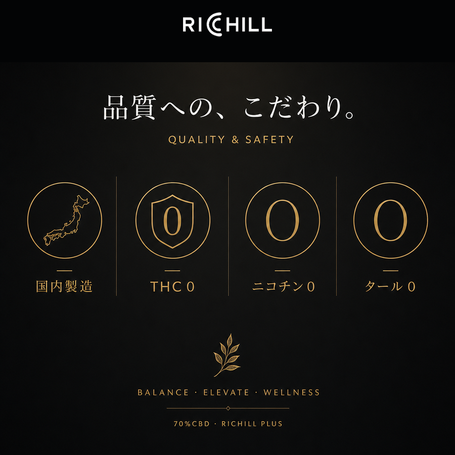 RICHILL+ 高濃度70% 品質・安心 第三者検査済み